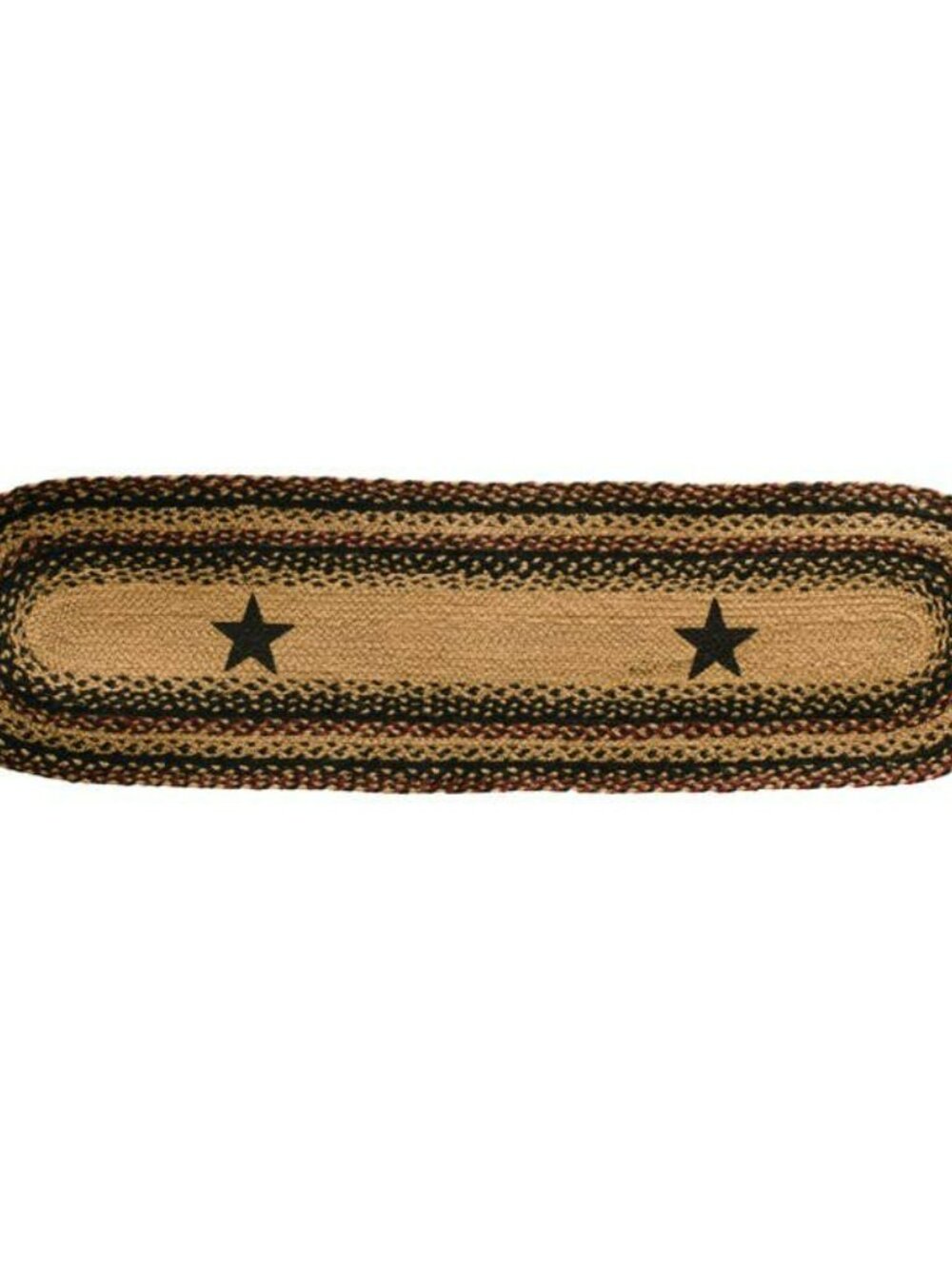 New Blackberry Star Braided woven Table runner 48 inch long